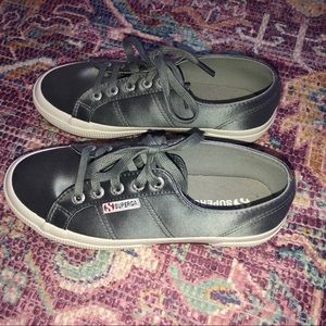 Superga Shiny Grey Sneakers